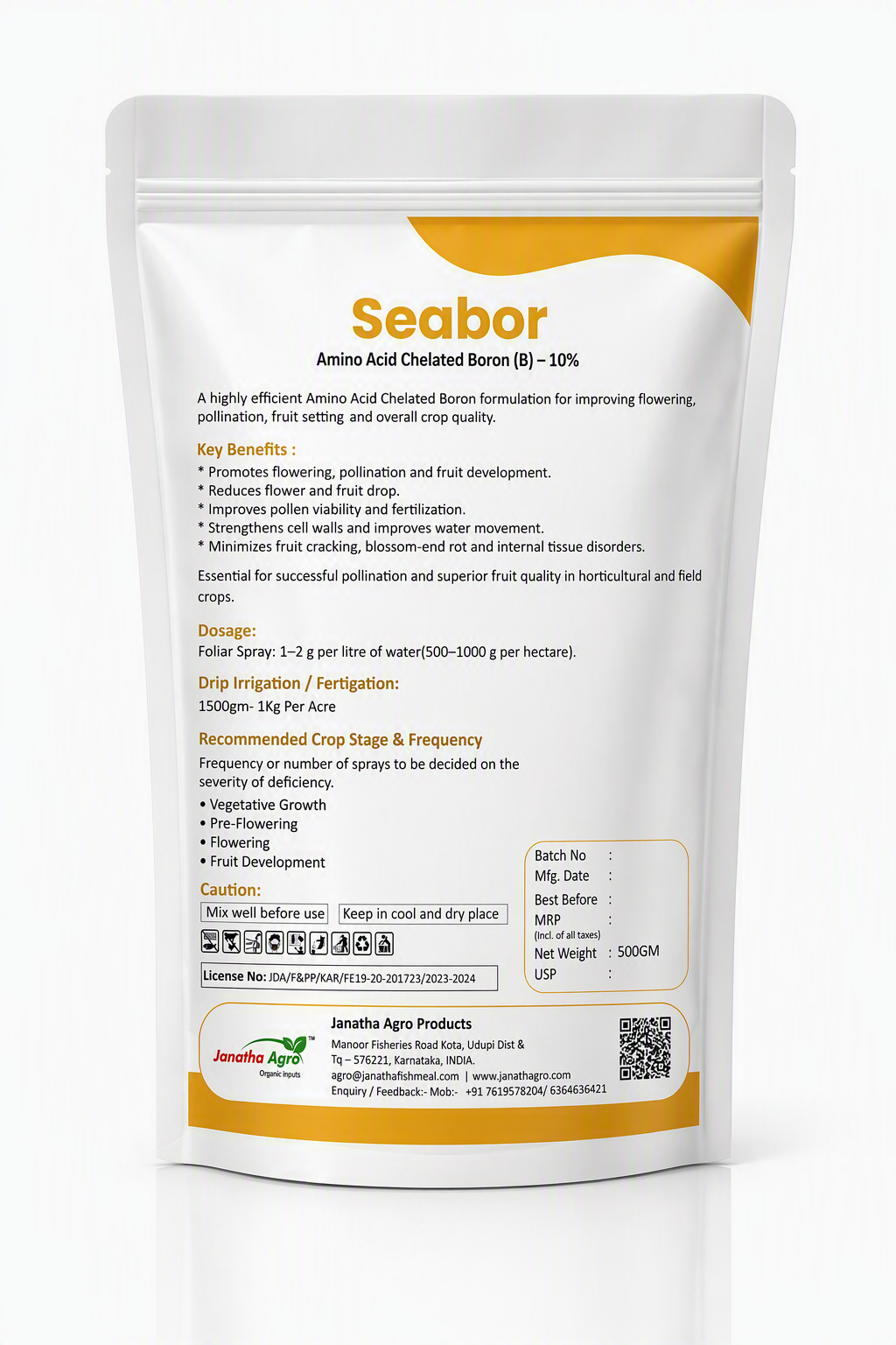 Seabor - Boron Fish Amino Acid Complex (B - 10%) - Micronutrients For Plants
