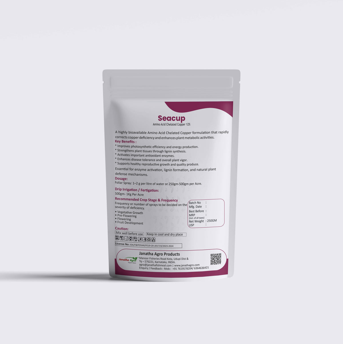 Seacup - Copper Fish Amino Acid Complex (Cu - 12%) - Micronutrients For Plants