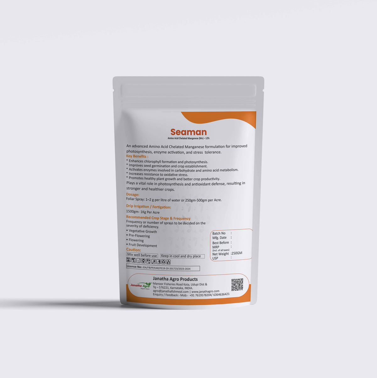 Seaman - Manganese Fish Amino Acid Complex (Mn - 12%) - Micronutrients For Plants